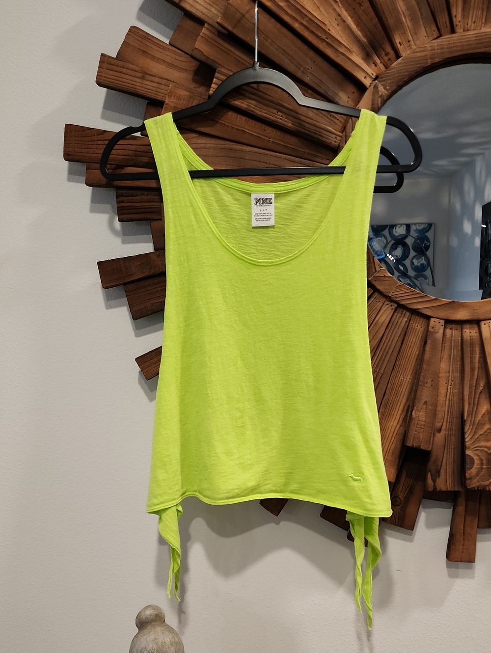 PINK Victoria's Secret Y2K Neon Tie-Side Tank